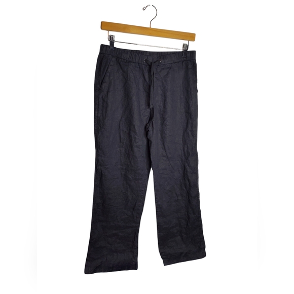 Standard James Perse Linen Soft Drape Pant in black size 1/S - Picture 2 of 10